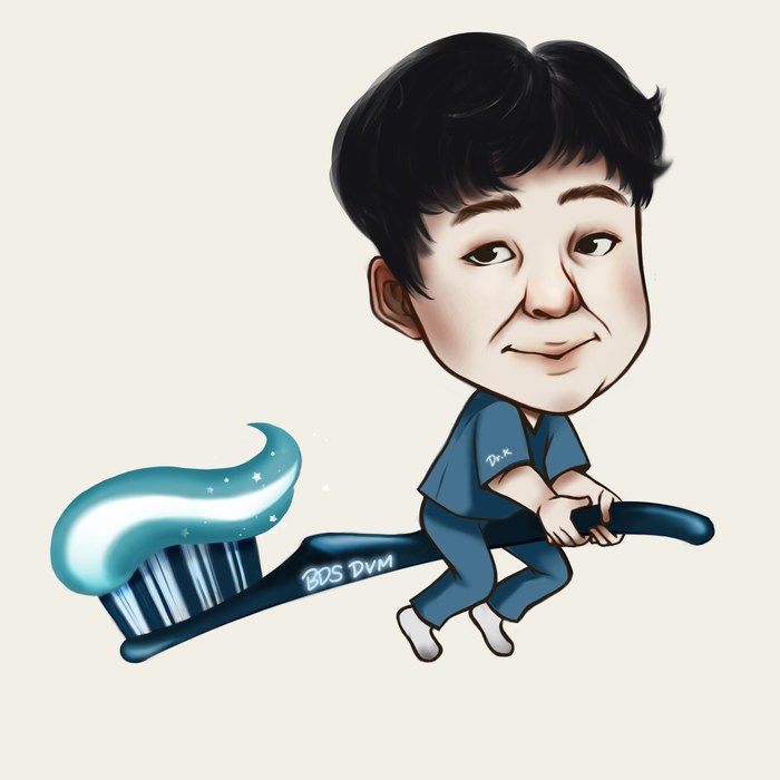 김구철 원장 캐리커처